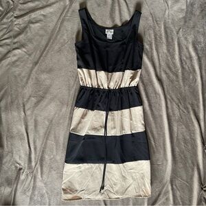 4 for 16& Sweet Storm Black and Cream Midi Dress